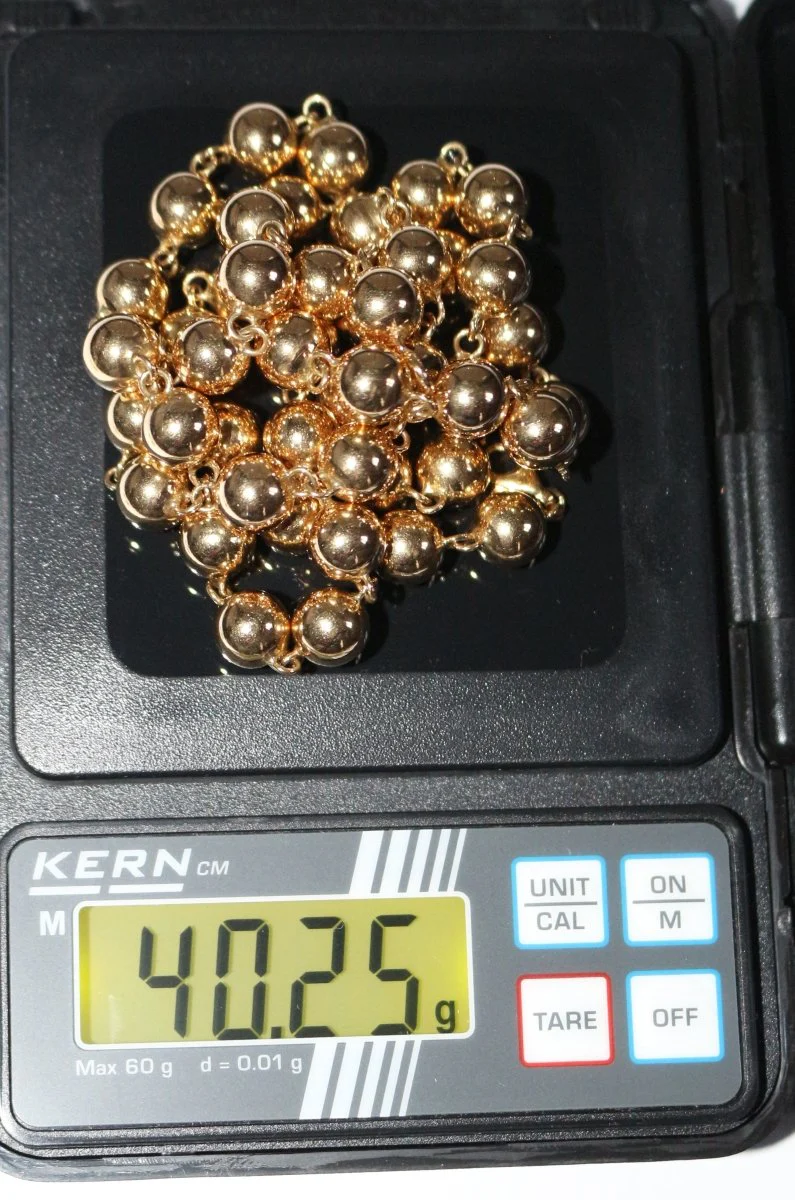 Collier-bracelet boules de Marseille or jaune - Image 6