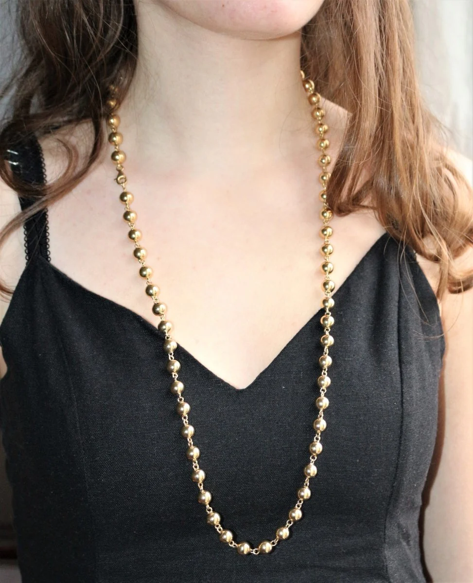 Collier-bracelet boules de Marseille or jaune - Image 8