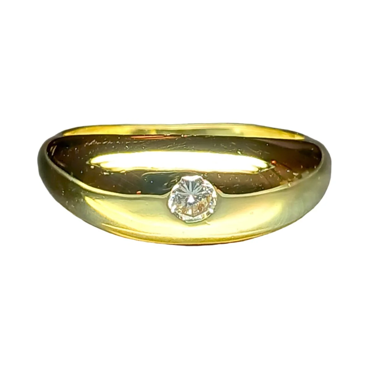 Bague Jonc en or jaune et diamant