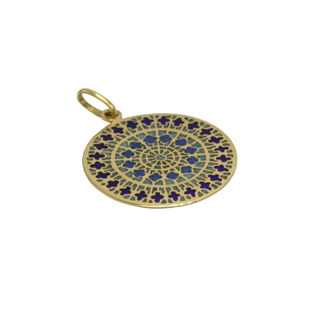 Pendentif en or jaune et émail - Image 2