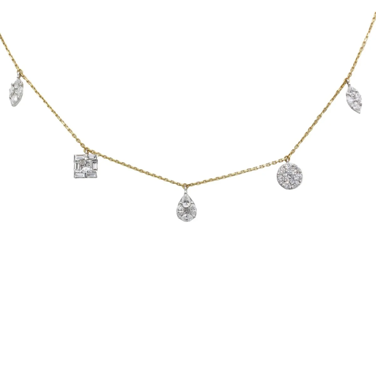 Collier Chaîne DJULA "Pampilles" en or jaune et diamants - Image 3