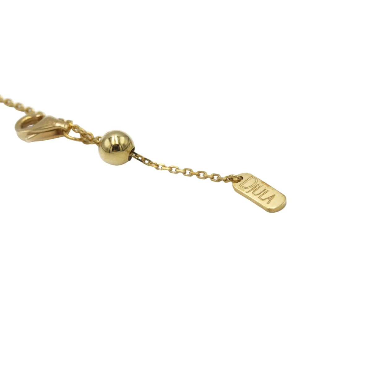 Collier Chaîne DJULA "Pampilles" en or jaune et diamants - Image 4