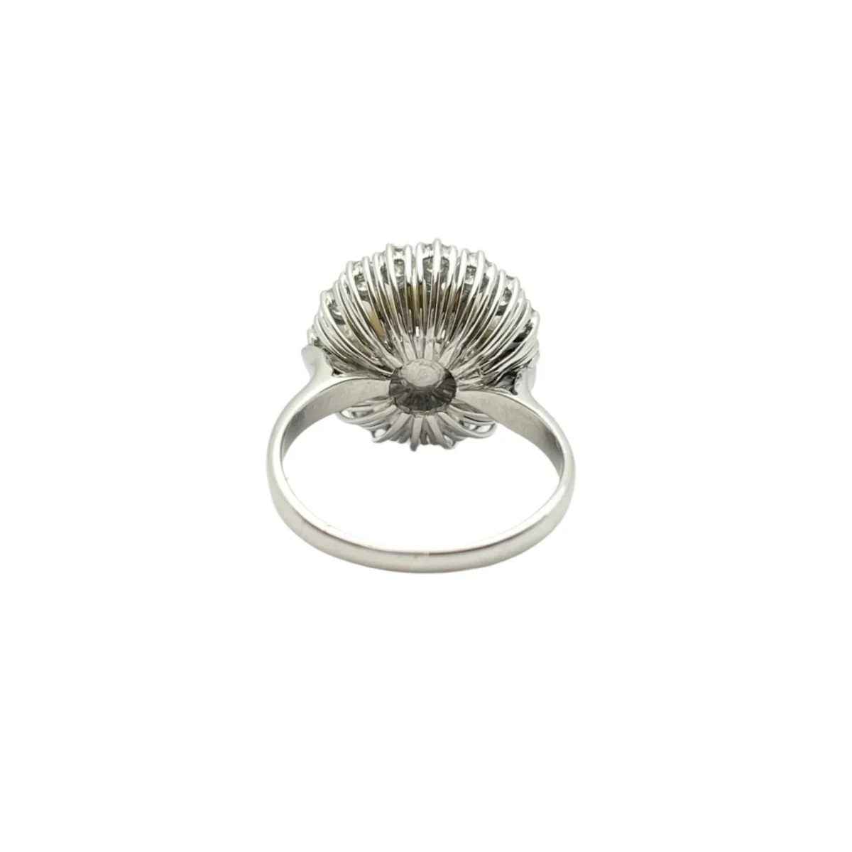 Bague en or blanc, perle de culture et diamants - Image 4
