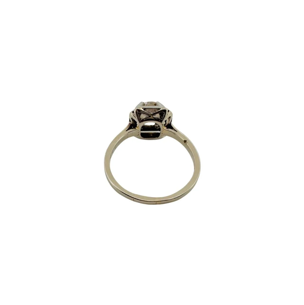 Bague Solitaire Art déco en platine et diamant - Image 3