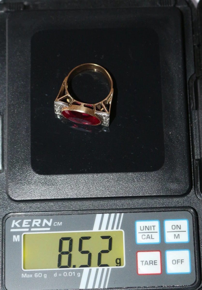Bague Tank Or Jaune Et Platine, Saphir rose Verneuil Et Diamants - Image 11