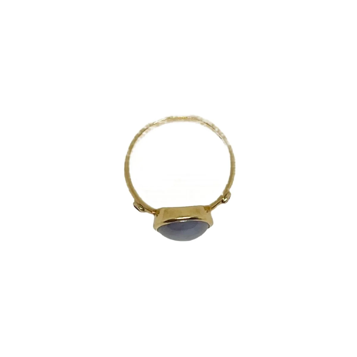 Bague en or jaune, saphir étoilé et diamants - Image 3