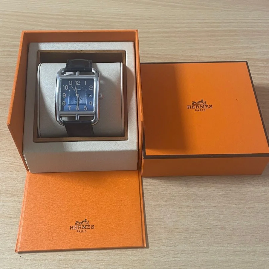 Montre Automatique HERMES "Cape Cod" en cuir et acier - Image 7