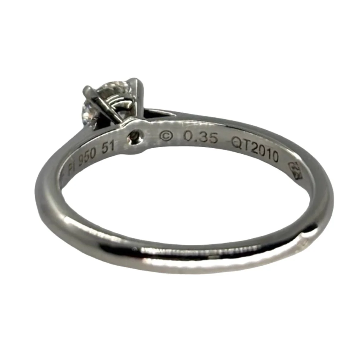 Bague Solitaire CARTIER en platine et diamant - Image 3