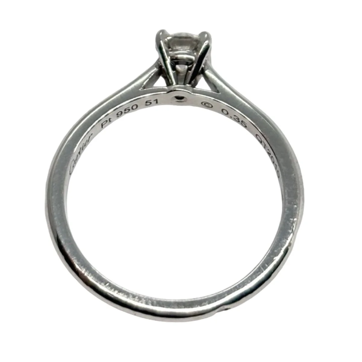 Bague Solitaire CARTIER en platine et diamant - Image 4