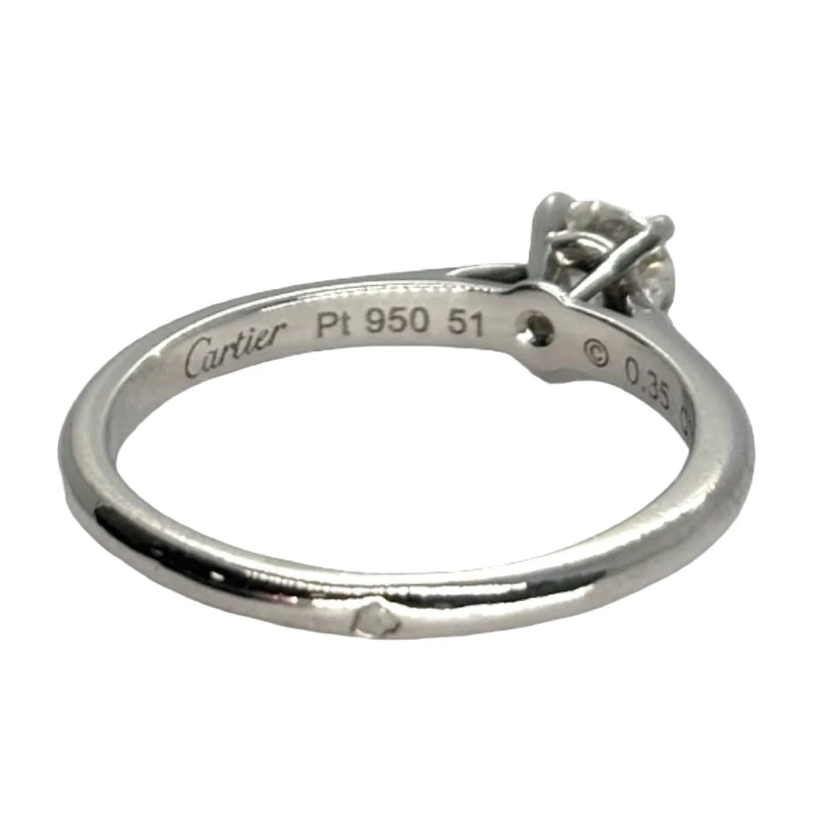 Bague Solitaire CARTIER en platine et diamant - Image 5