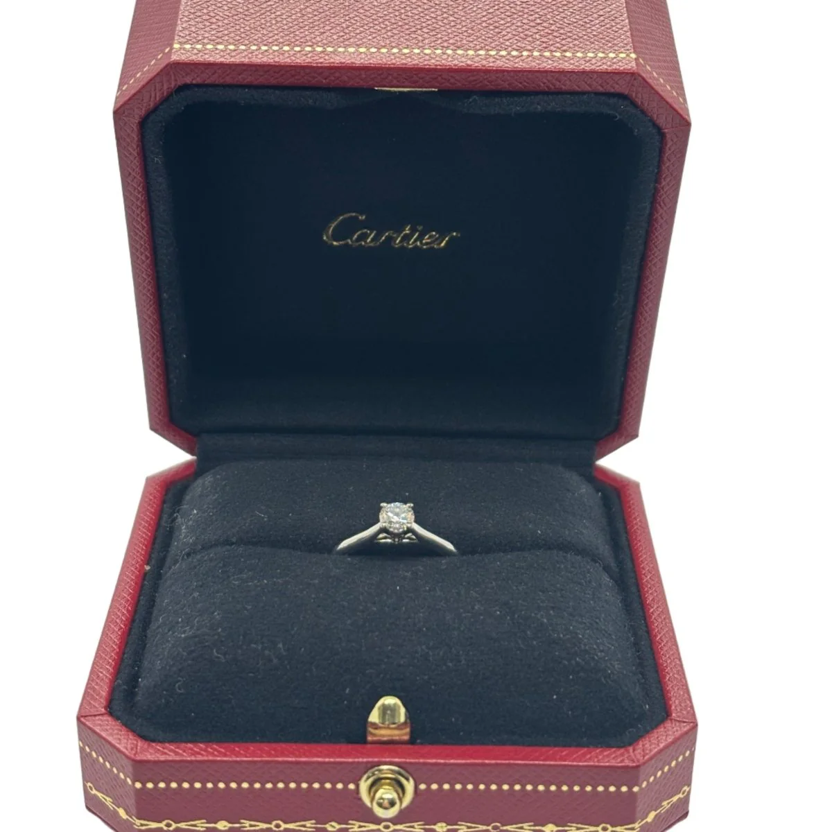 Bague Solitaire CARTIER en platine et diamant - Image 6