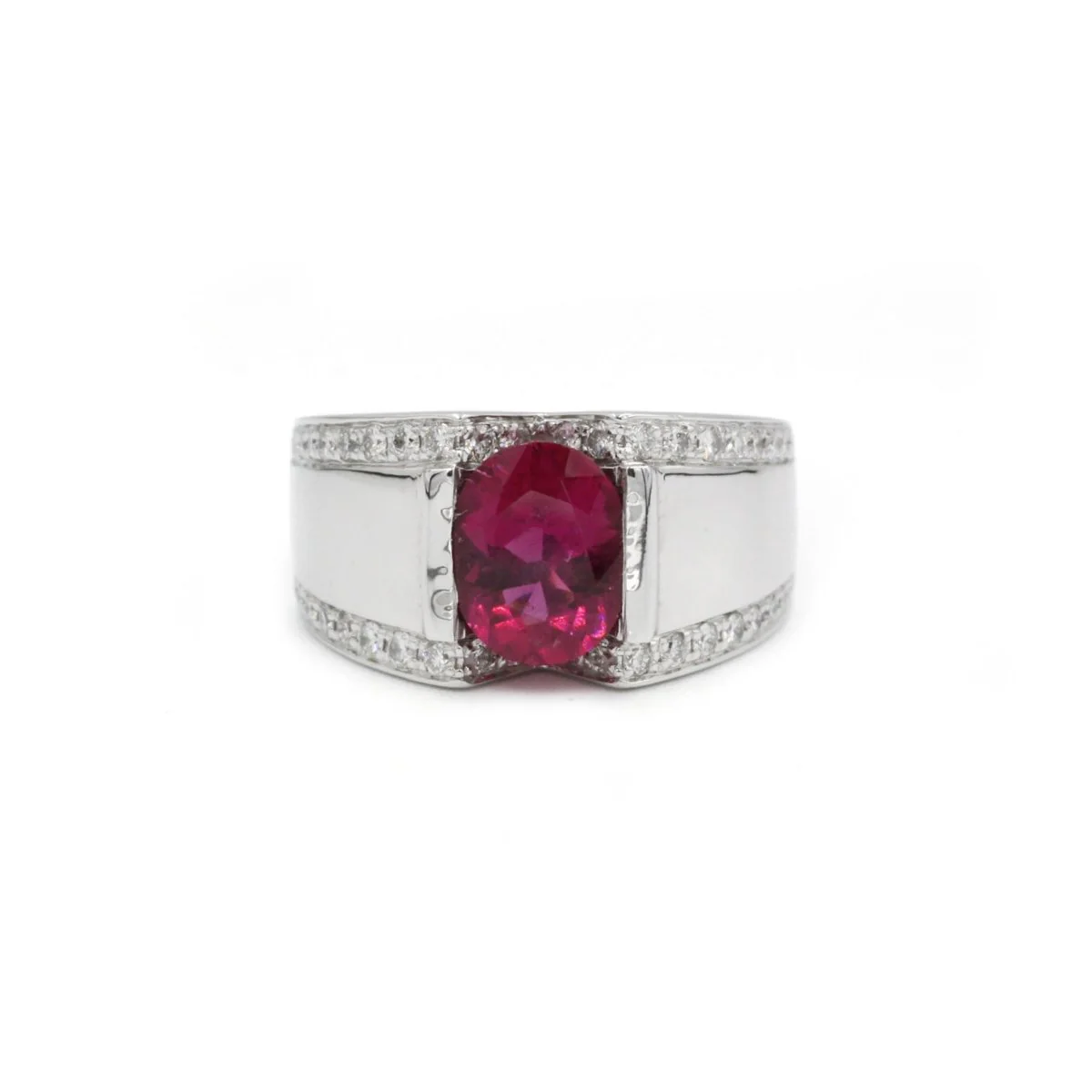 Bague - Or, Rubellite Et Diamants