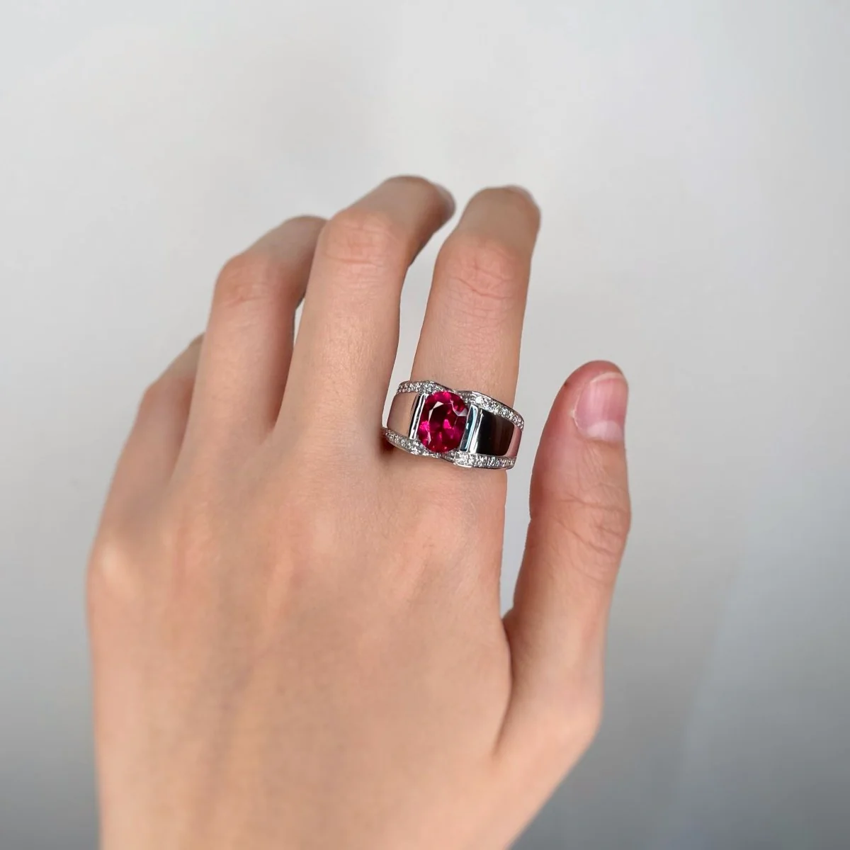 Bague - Or, Rubellite Et Diamants - Image 4