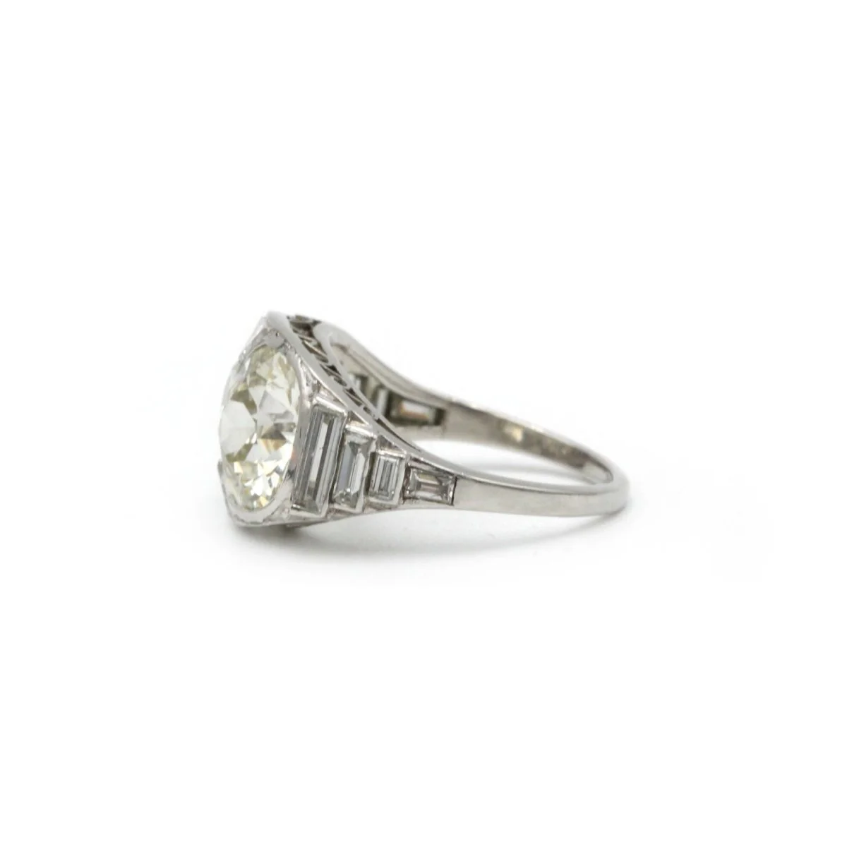 Bague Art-Déco en platine et diamants - Image 3