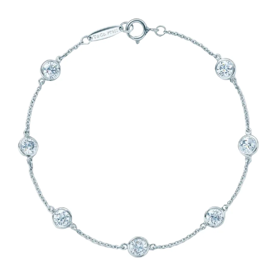 Bracelet Souple TIFFANY & CO "Diamonds by the Yard" en platine et diamants