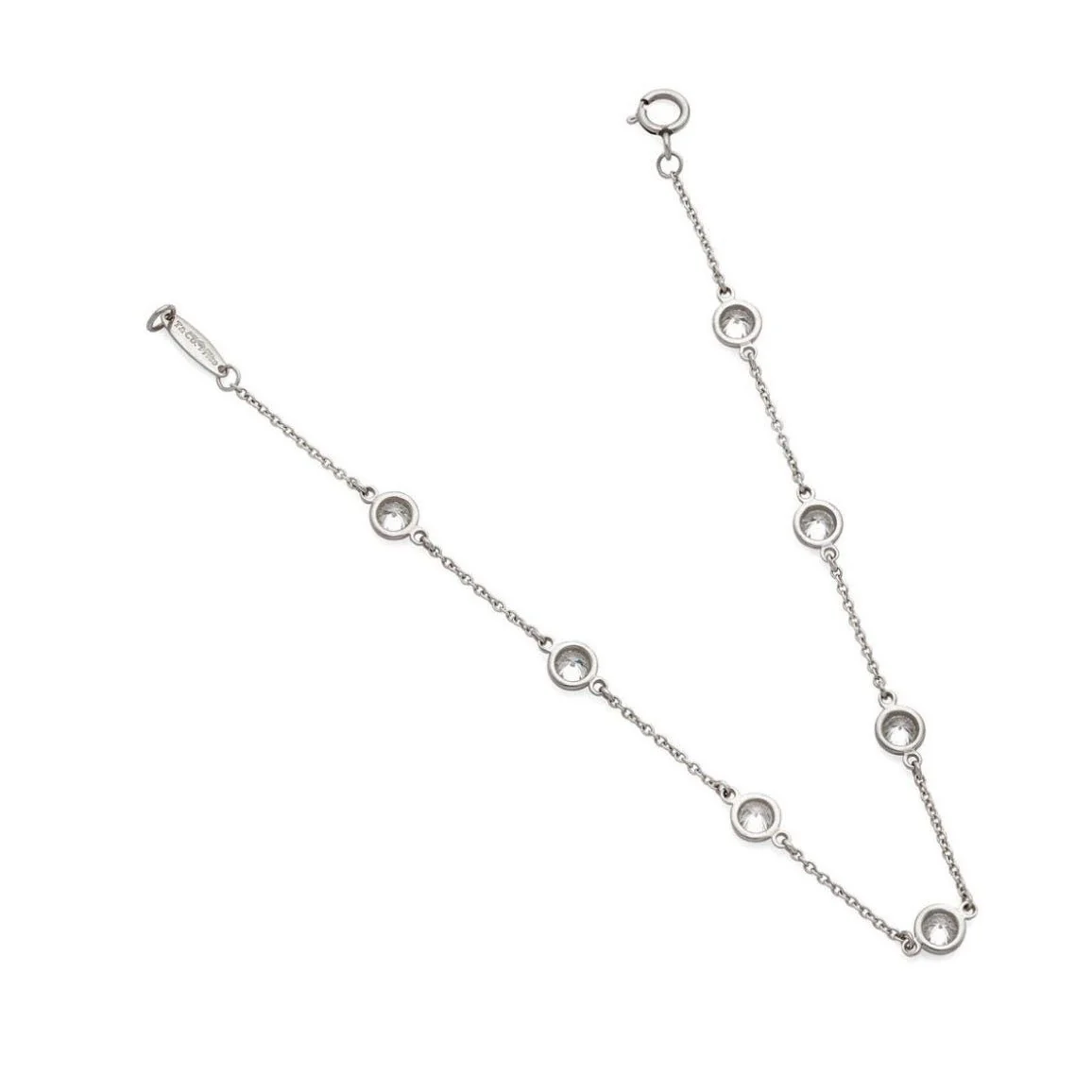 Bracelet Souple TIFFANY & CO "Diamonds by the Yard" en platine et diamants - Image 3
