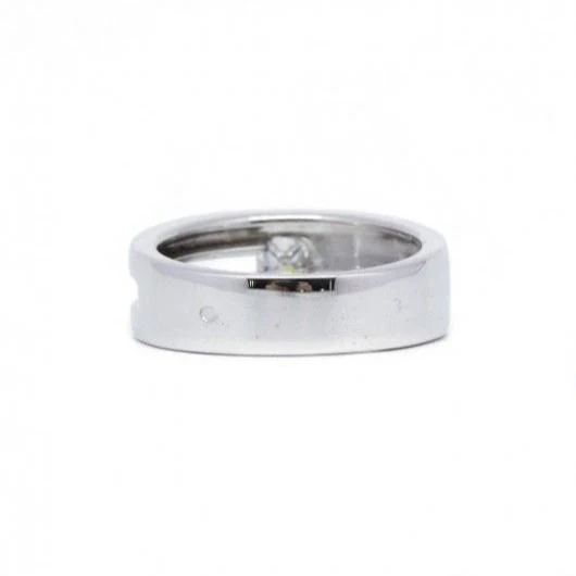 Bague en or blanc et diamant - Image 3
