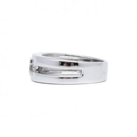 Bague en or blanc et diamant - Image 4