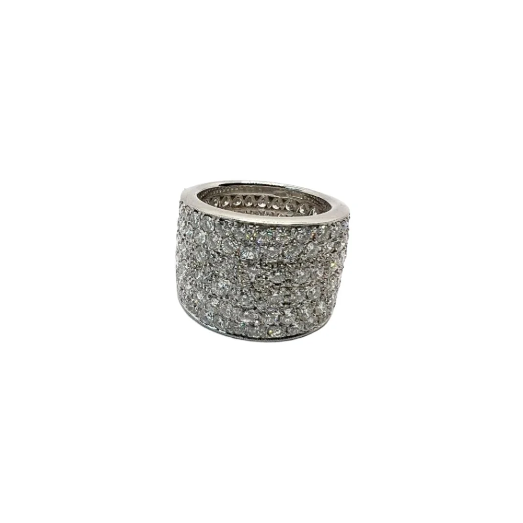 Bague en or blanc et diamants