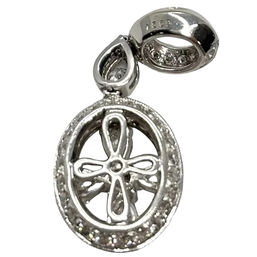 Pendentif or blanc et diamants - Image 2