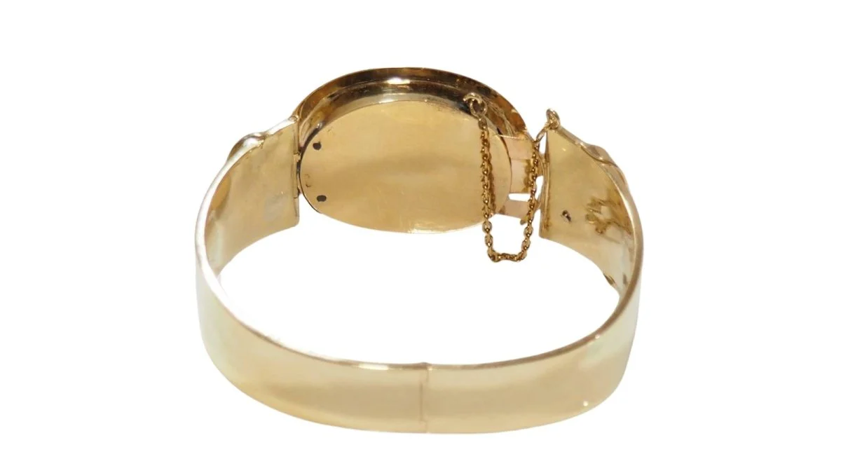 Bracelet en or jaune, émail et diamants - Image 5