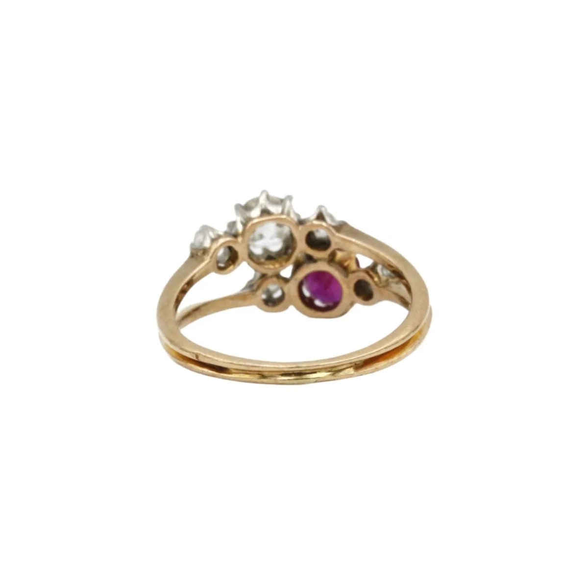 Bague - Or, Platine, Rubis, diamants - Image 3
