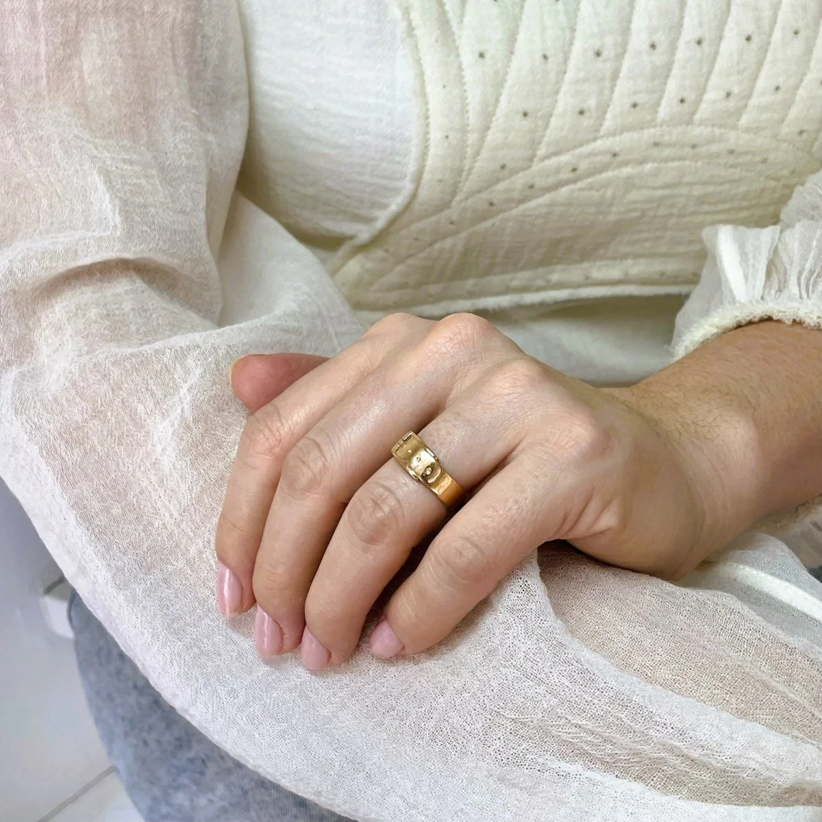 Bague Jonc ceinture en or - Image 2
