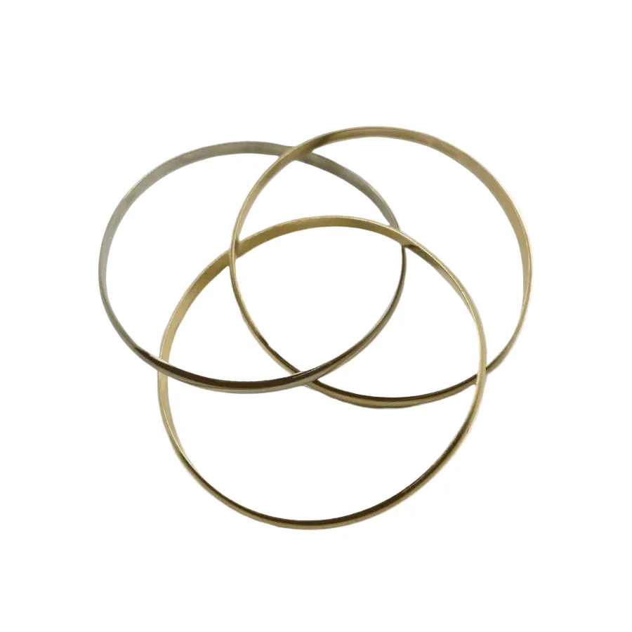 Bracelet Jonc en or jaune, or blanc et or rose - Image 3