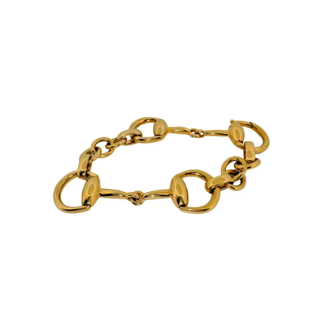 Bracelet GUCCI "Horsebit Cocktail" en or jaune