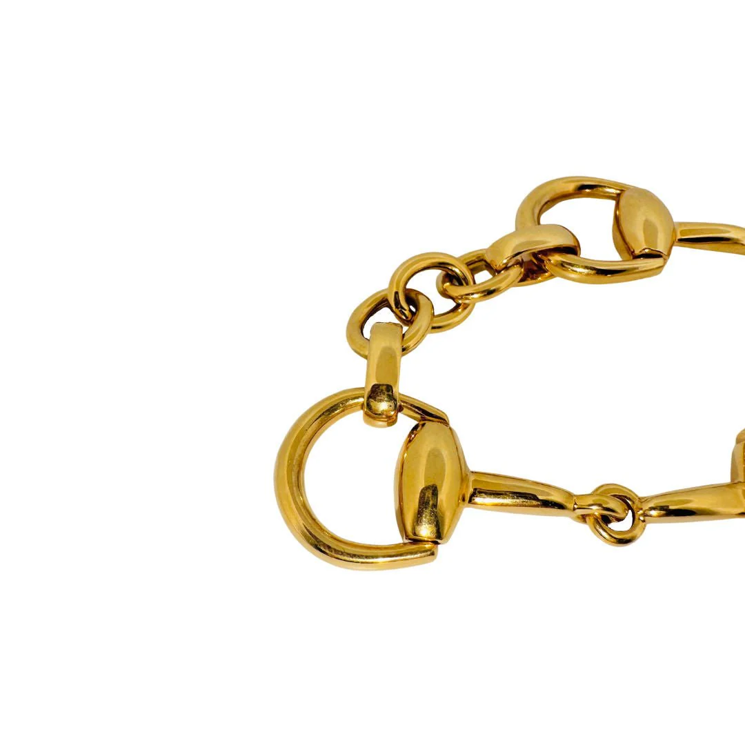 Bracelet GUCCI "Horsebit Cocktail" en or jaune - Image 3