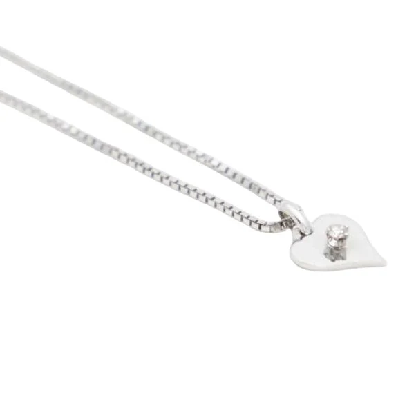 Collier Pendentif en or blanc et diamant