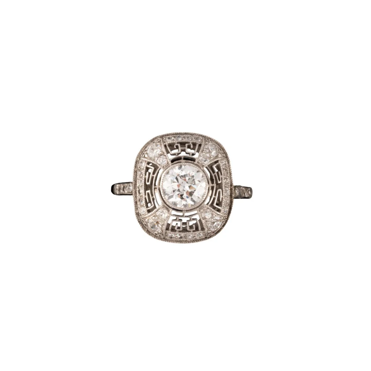 Bague Art Déco en or et diamants