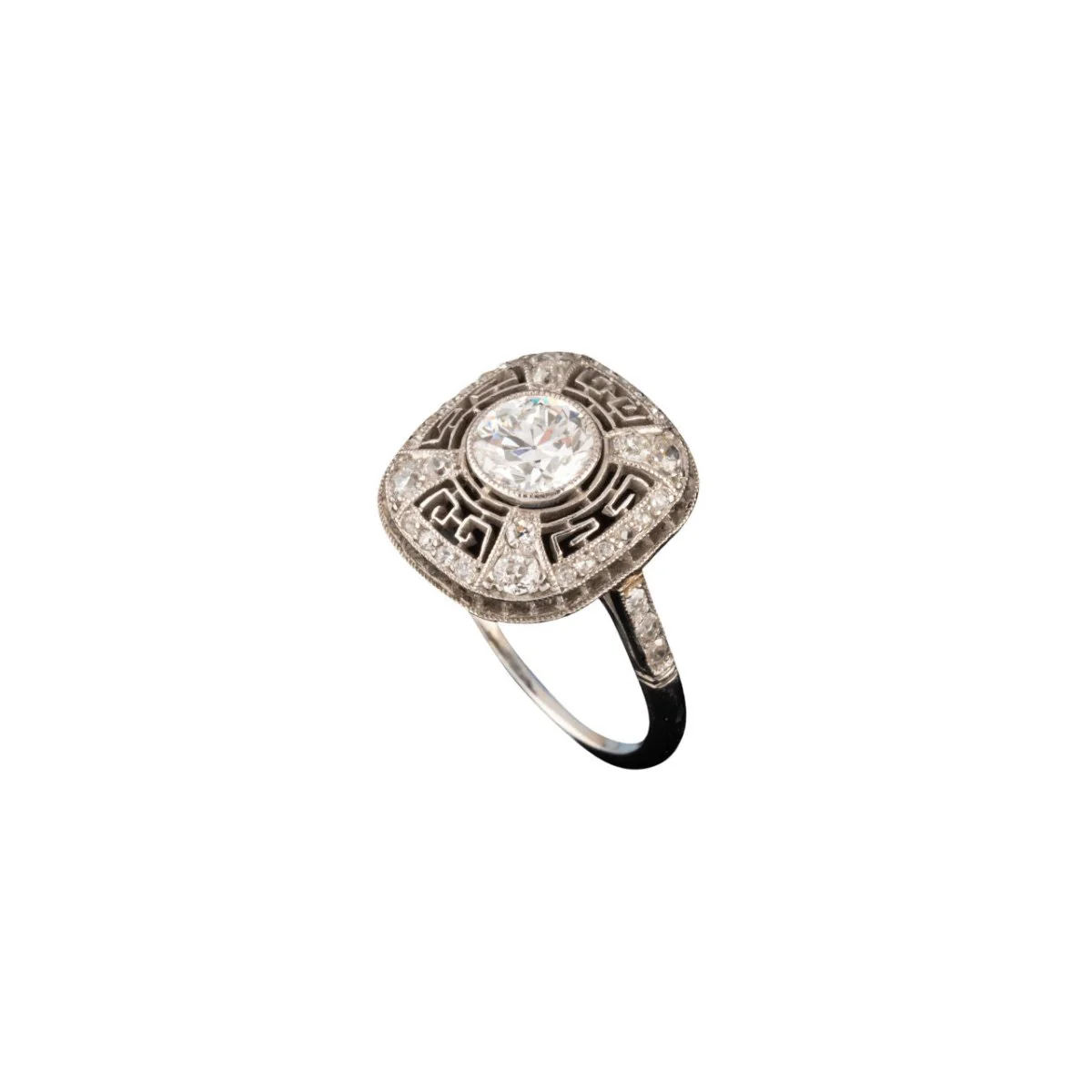 Bague Art Déco en or et diamants - Image 2