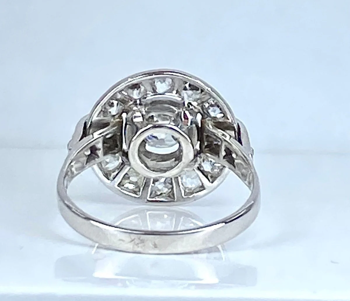 Bague en or blanc 18 carats sertie de diamants, époque 1900/1930 - Image 5