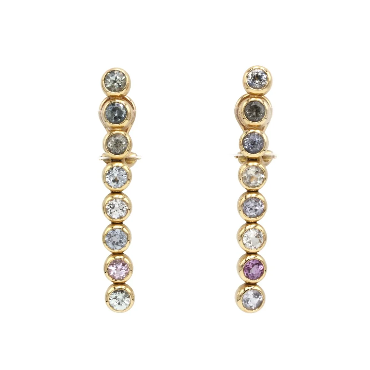 Boucles d'oreilles Clip Or jaune & Saphirs - C.BUCHERER