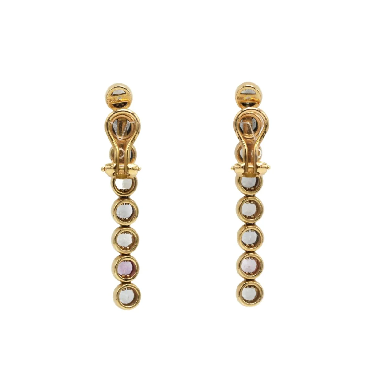 Boucles d'oreilles Clip Or jaune & Saphirs - C.BUCHERER - Image 2