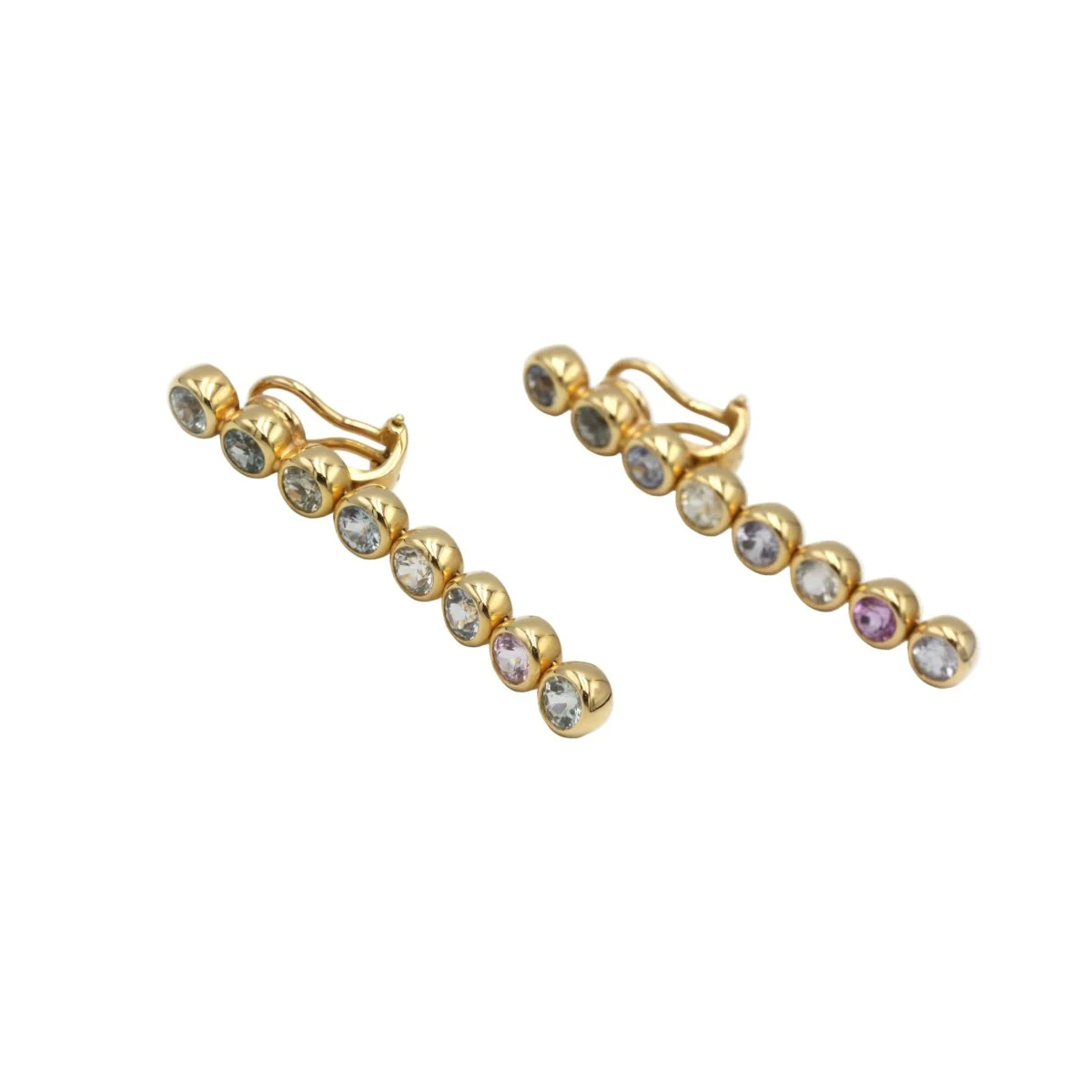Boucles d'oreilles Clip Or jaune & Saphirs - C.BUCHERER - Image 3