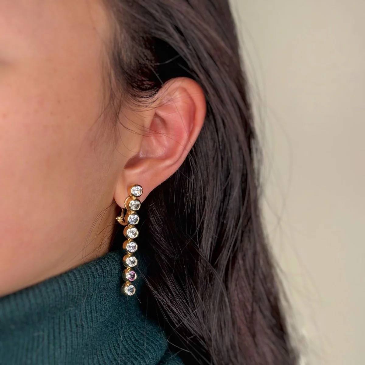 Boucles d'oreilles Clip Or jaune & Saphirs - C.BUCHERER - Image 5
