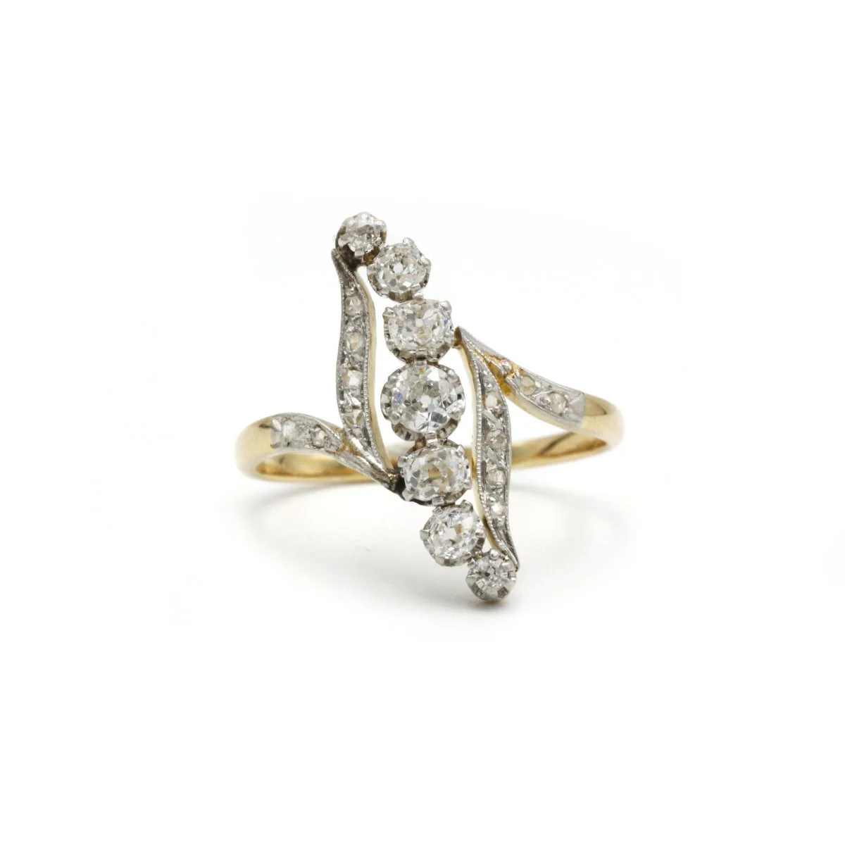 Bague - Or, Platine & Diamants