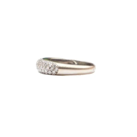 Bague Jonc en or blanc et diamant - Image 3