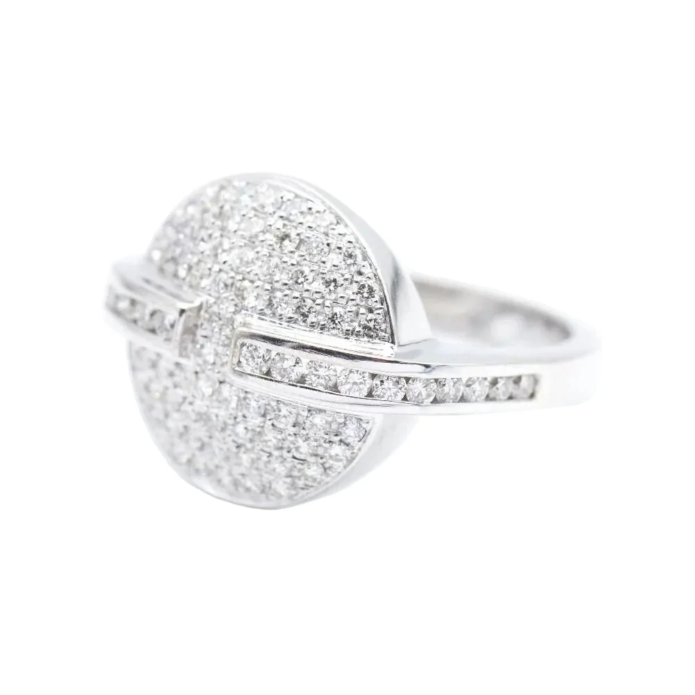 Bague Pavée POKER en or blanc et diamants - Image 2