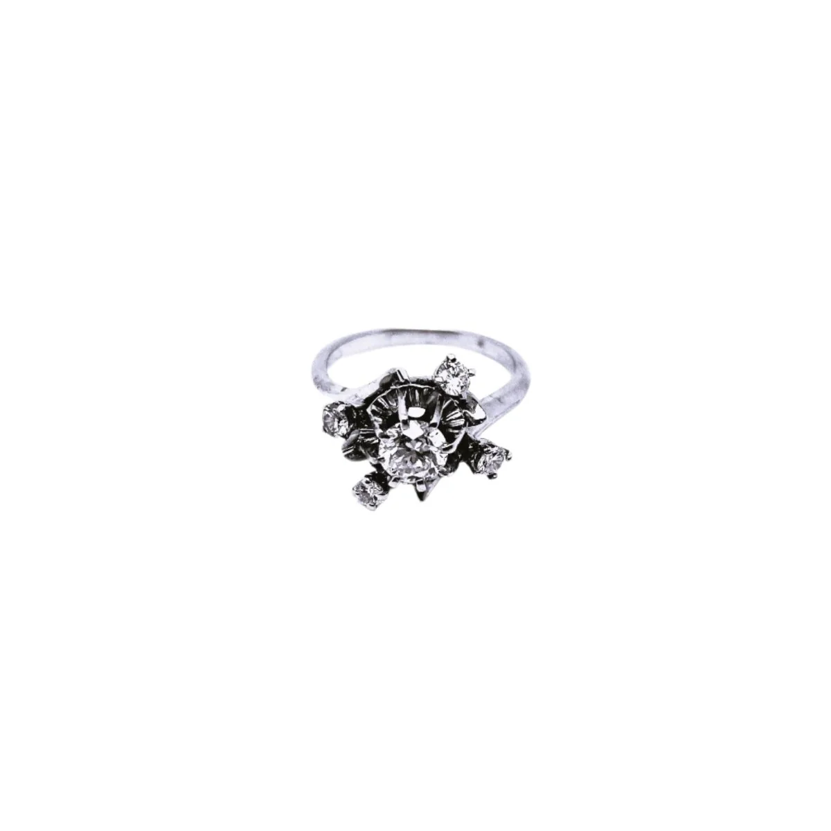 Bague en or blanc et diamants - Image 3