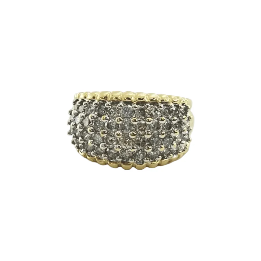 Bague Dôme en or jaune et diamants