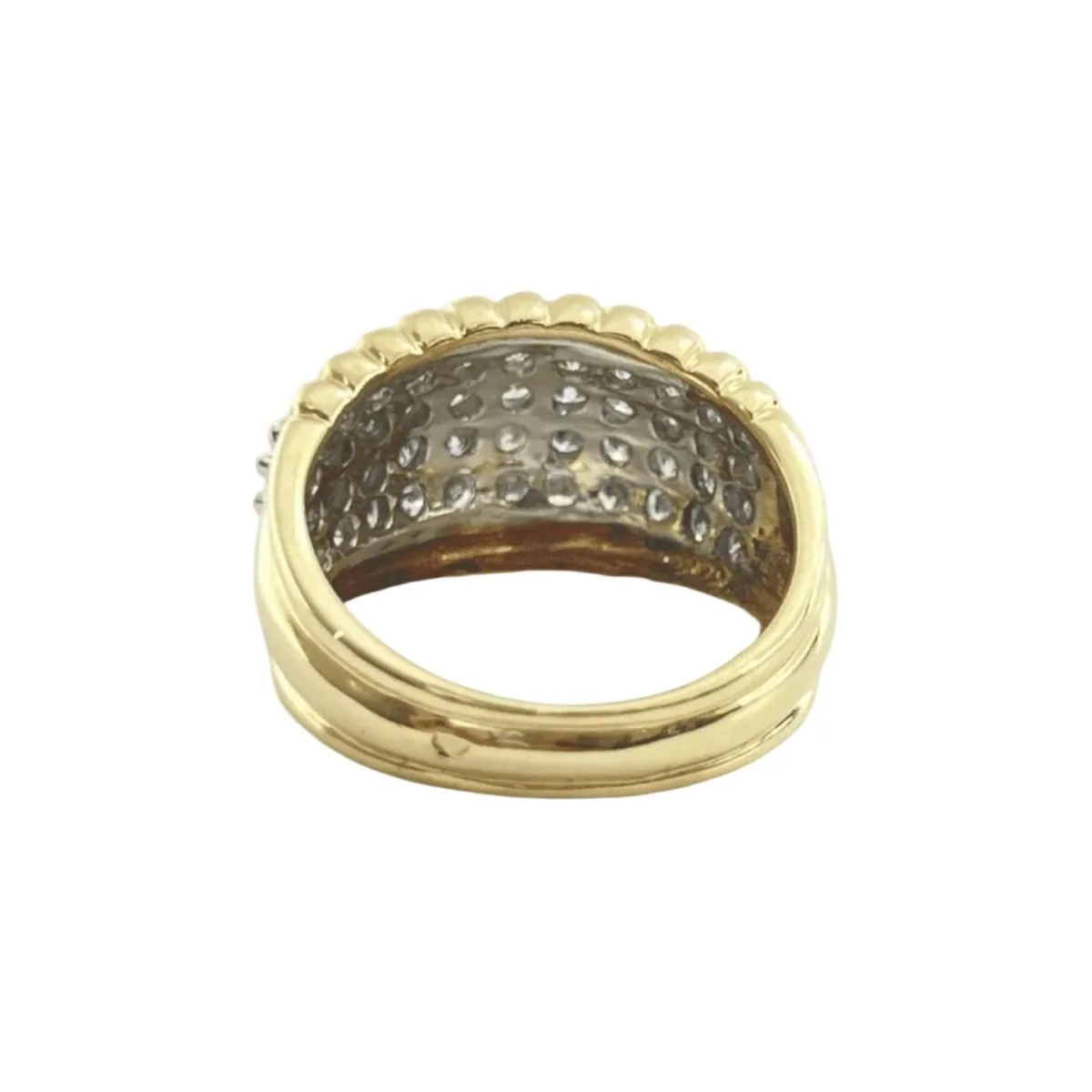 Bague Dôme en or jaune et diamants - Image 4