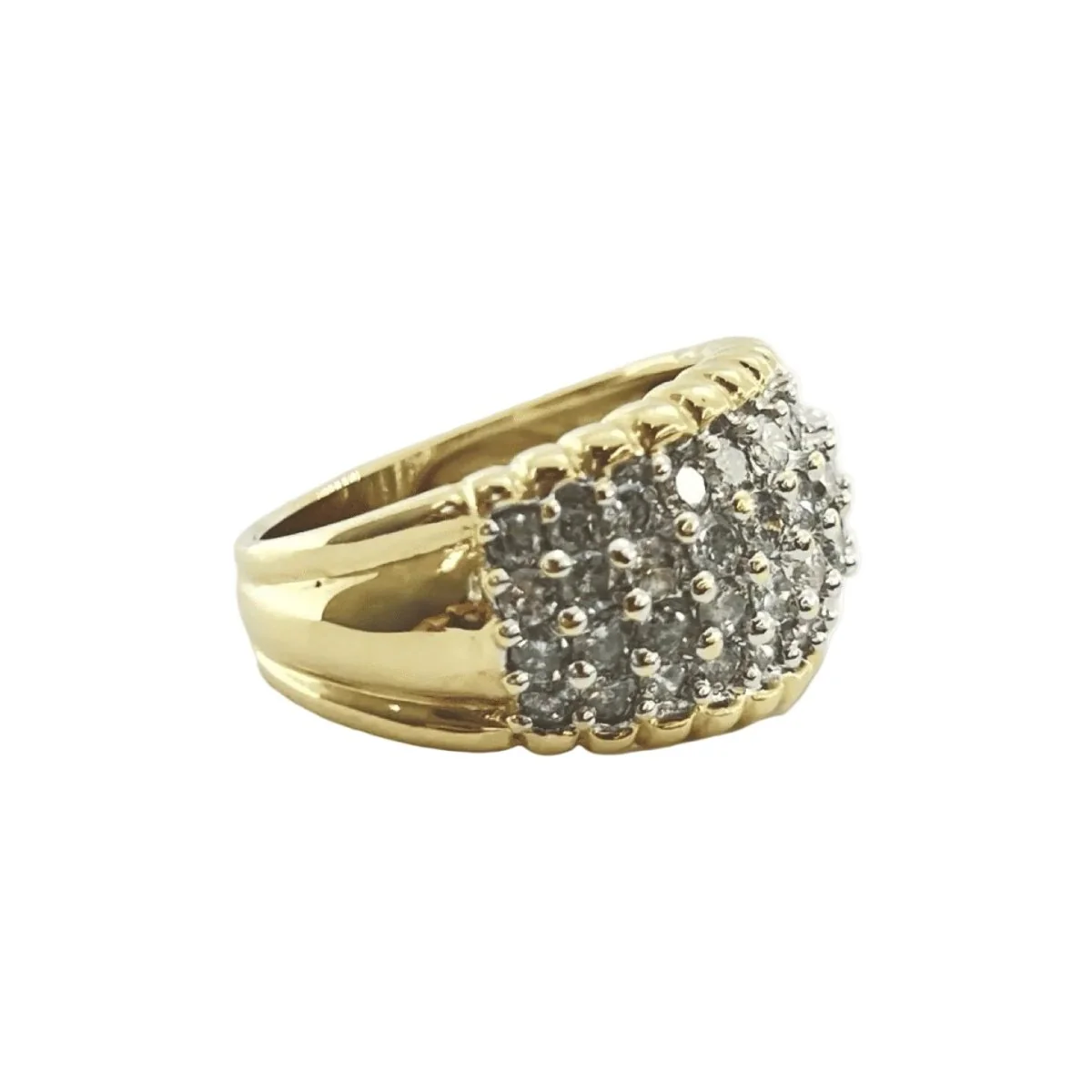 Bague Dôme en or jaune et diamants - Image 5