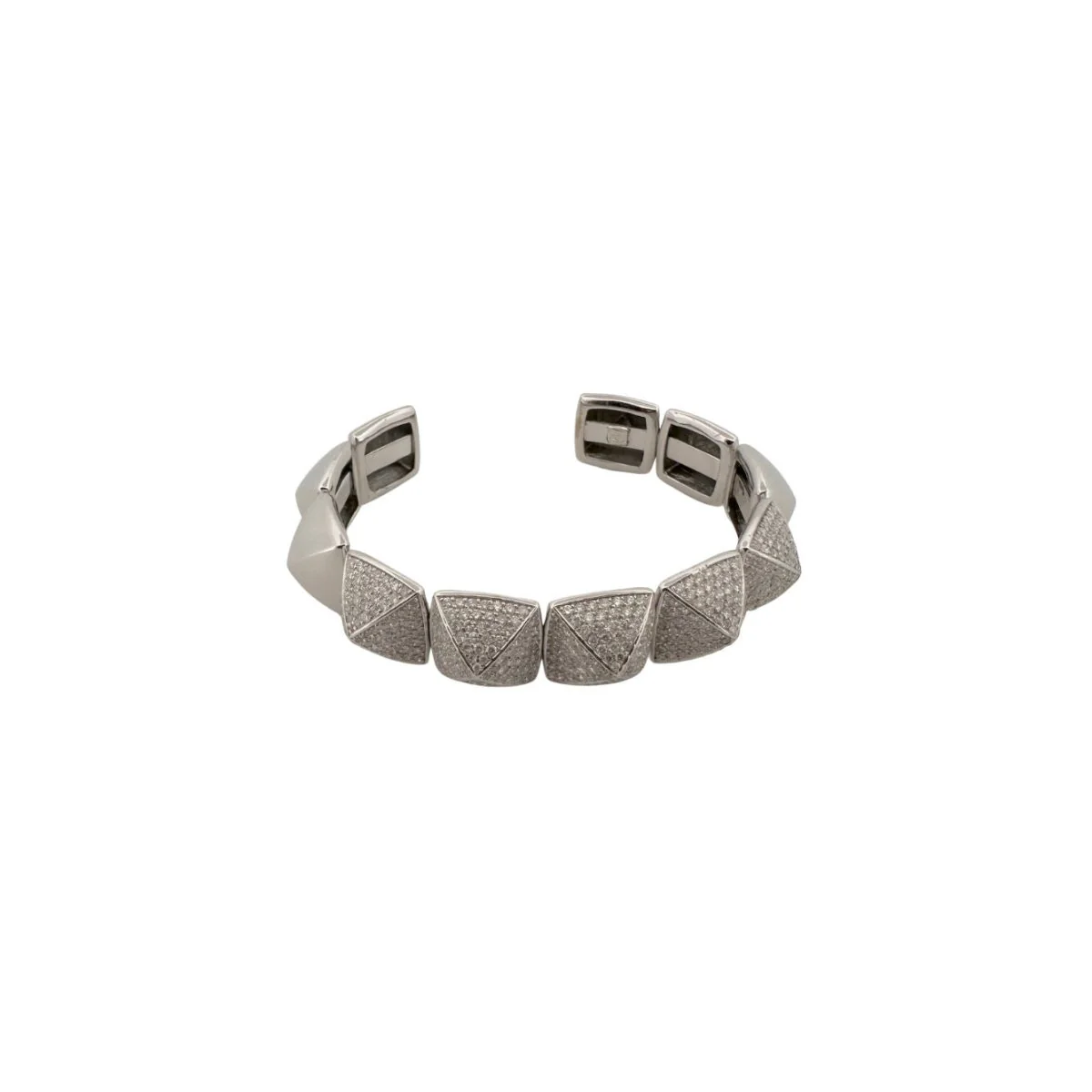 Bracelet en or blanc et diamants