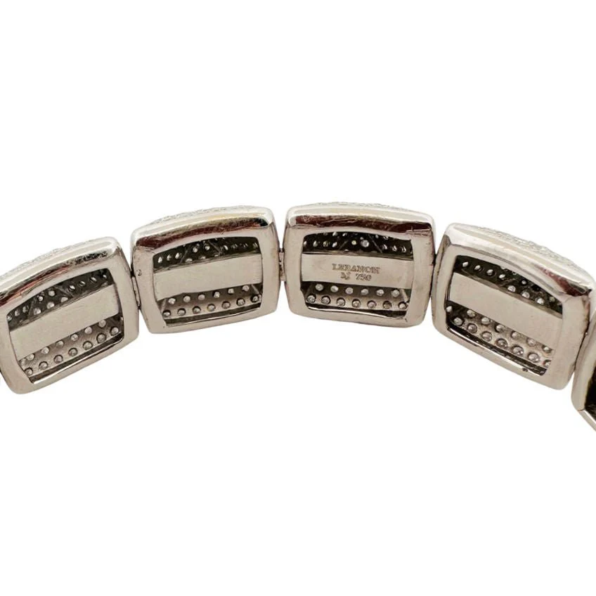 Bracelet en or blanc et diamants - Image 3