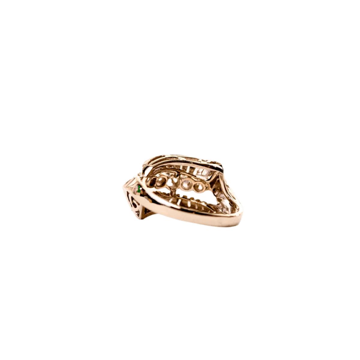 Bague Jonc en or blanc, platine et diamants - Image 3