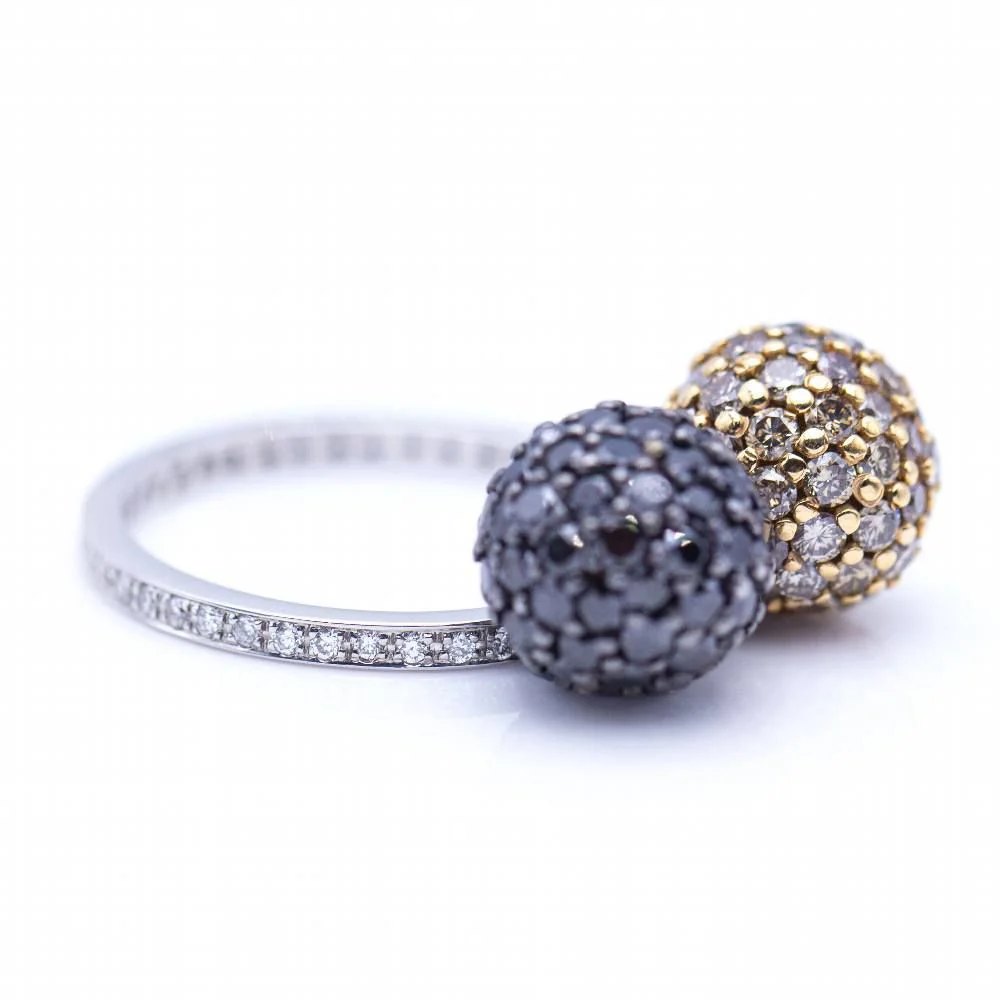 Bague Signature Bicolore avec Diamants - Image 2
