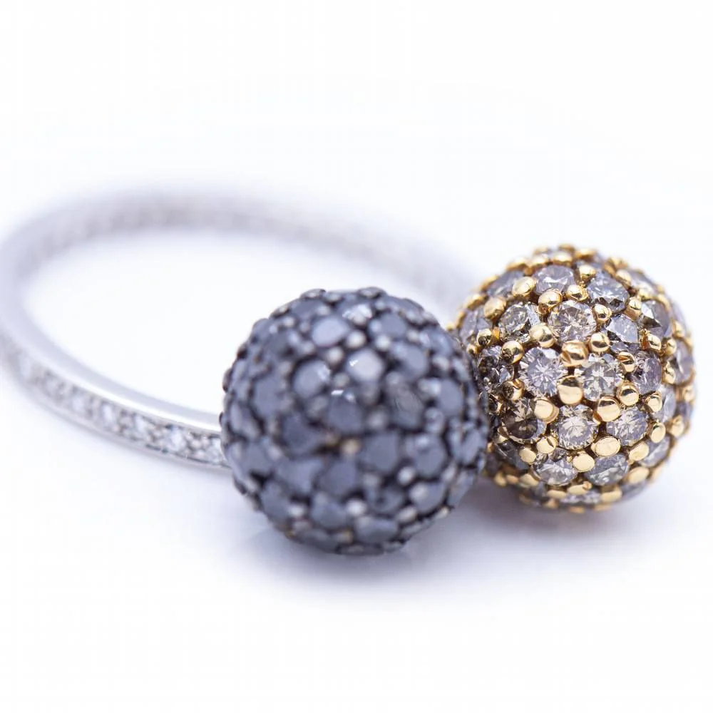 Bague Signature Bicolore avec Diamants - Image 7